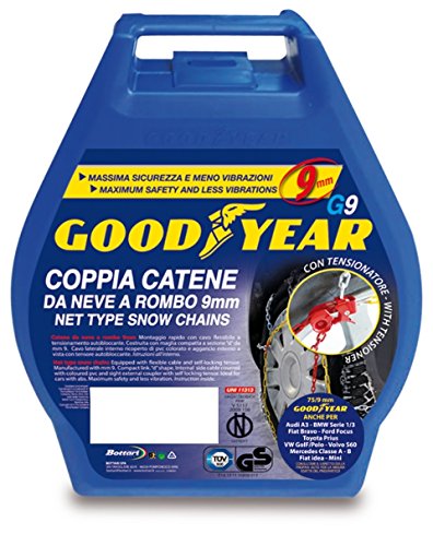 Goodyear 77916 "G9", Catene Neve Auto 9 Mm, Misura 140, Omologate Tuv E Gs Onorm