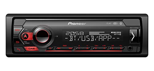 Pioneer Mvh-S420Dab, 1Din Autoradio Con Dab+, Rossa, Navigazione Del Menù In Tedesco , Bluetooth , Usb , Entrata Aux, Controllo Diretto Da Ipod/Iphone