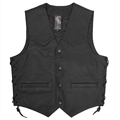 A-Pro, Gilet In Pelle, Unisex, Ideale Per Moto, Chopper, American Custom