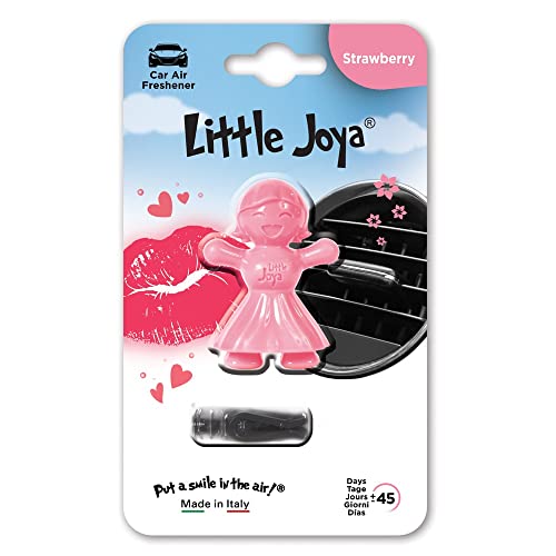 Deo Little Joya Strawberry, Deodorante Per Auto, Solido, Bambolina Profumata, Clip Per Griglia Aria, Rosa, Profumo Fragola