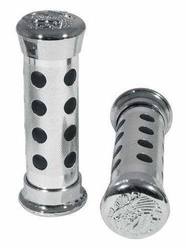 Manopole Custom Moto Scooter Universali Manubrio Coppia Diametro 24/22 Cromo