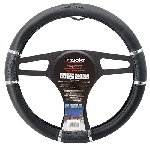 Simoni Racing Cvt/17 Coprivolante Chrome & Black Universale, Nero
