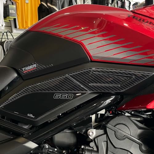 Resin Bike Adesivi Moto Compatibile Con Triumph Tiger Sport 660 2022-2023. Protezioni Laterali Serbatoio Da Urti E Graffi. Adesivi Resinati Con Effett
