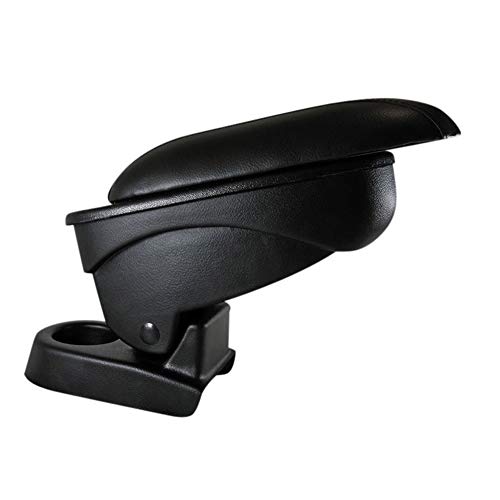 Autostyle Ck Ses09 Bracciolo In Finta Pelle-Scorrevole Compatibile Con Seat Ibiza 6F Arona Volkswagen Polo Vi 2017, Nero
