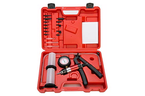 Stahlkaiser Pompa Vuoto Con Manometro Tester Pressione Depressione Spurgo Freni + Accessori