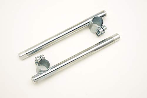 Coppia Semimanubri Universali In Acciaio Zincato Per Moto D'Epoca Dm 28 Mm