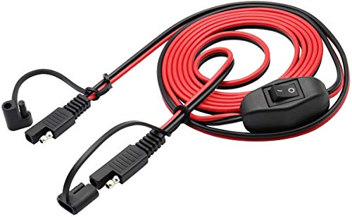 Aaotokk Cavo Prolunga Sae 16 Awg Cablaggio 12V-24V Cc Cavo Sae A Sae Con Interruttore Cavo Di Collegamento A Scatto Rapido Per Scollegare Motociclette