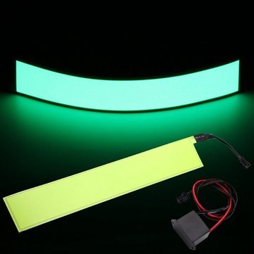 C-Funn 12X2 Pollici 12V Nastro Elettroluminescente Flessibile El Decorazioni Retroilluminazione Pannello Con Luce Con Inverter - Verde