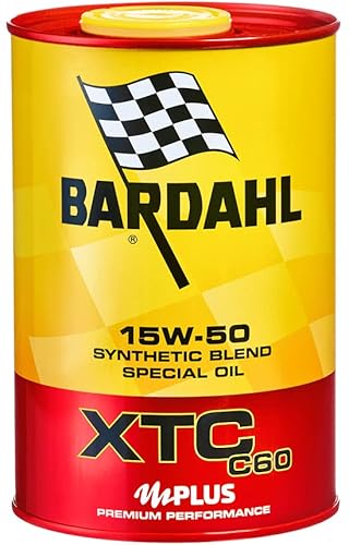 Bardahl - Olio Xtc C60 15W50, Per Motori Auto A Benzina E Diesel, Formula 100% Sintetica, Uso Sportivo, Lubrificante Con Capacità Anti Attrito E Usura