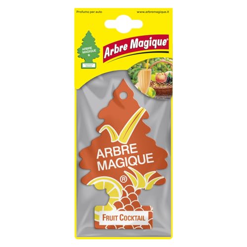 Arbre Magique Mono, Profumatore Auto, Fragranza Fruit Cocktail, Profumazione Fresca E Delicata, Durata Fino A 7 Settimane, Made In Italy, Confezione D