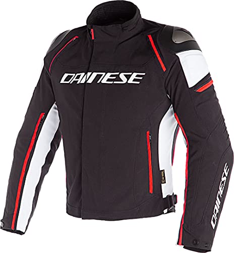 Dainese Racing 3 D-Dry Giacca Moto In Tessuto 48 Nero/Bianco/Rosso