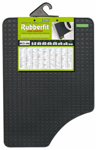 Cora 000134004 Coppia Tappeti Anteriori Rubberfit Fit-4, Nero