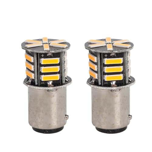 A2Zworld 2Pcs Lampadine Led 1157 Baz15D P21/5W 12V 24V Canbus, 1W/2.5W Doppio Filamento Attacchi Assimetrici Sfalsati, 21 Smd 5730 300Lm, 42Mm (Luce G