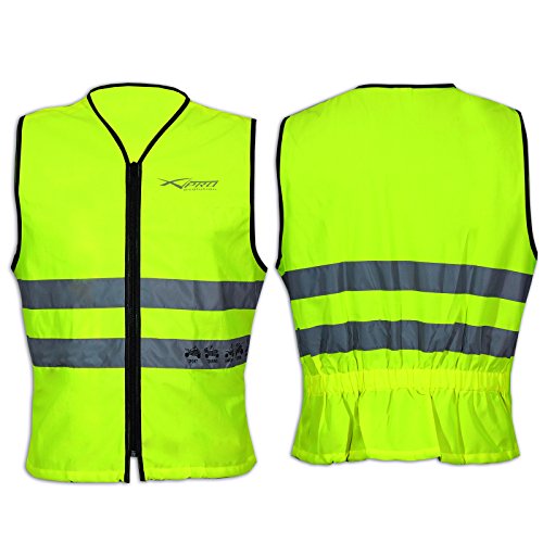 A-Pro Gilet Alta Visibilita' Cartarinfrangnete Giallo Omologato Moto Auto Fluo L
