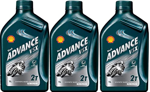Set Da 3 Olio Scooter Advance Vsx Lubrificante Sintetico 1L Per Motori 2T