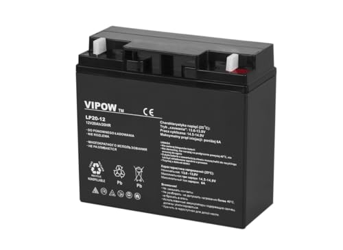 Batteria Al Gel 12V 20Ah Vipow Colore Nero 12 Mohm