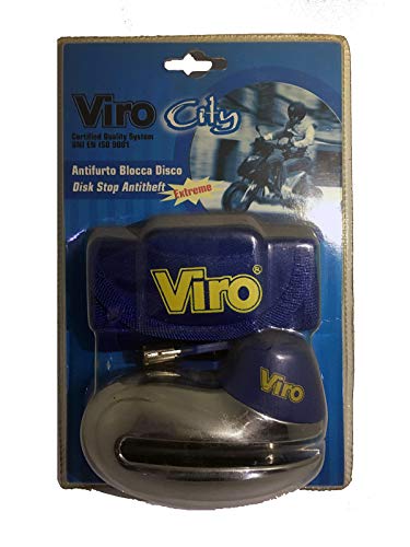 Bloccadisco Viro City Antifurto 151.47 Asta Lock 10 Mm Per Moto Scooter Con Custodia