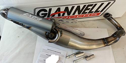 Giannelli Marmitta Scooter Extra V2 Piaggio Mc2 5095/01 - Nrg 96/01- Gilera Stalker '97/01 Omolog. Cee E13 0221 Sil.Allum.Anodiz.