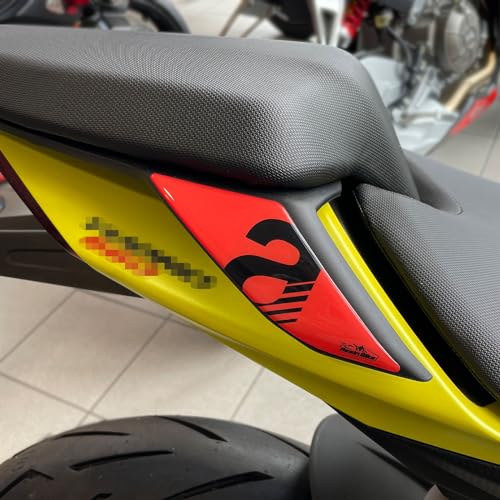 Resin Bike Adesivi Moto Compatibile Con Aprilia Tuono-Rs 660 2020-2023. Protezioni Maniglie Passeggero Da Urti E Graffi. Adesivi Resinati Con Effetto