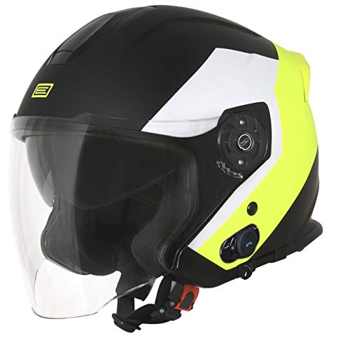 Origine Palio Eko 2.0 Mini S7 Bluetooth Casco Jet Nero Opaco/Fluo S (55/56)