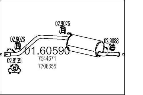 Mts Company 01.60590 - Silenziatore Posteriore