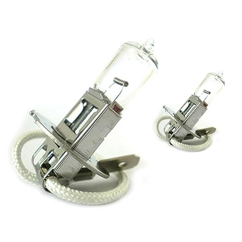 2 Pezzi Di Lampade Alogena 12V Per Auto, Luci Anabbagliante,Abbagliante,Fendinebbia Ect. (H3 12V 55W Pk22S)