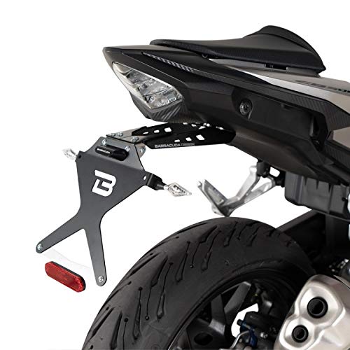 Portatarga Reclinabile Alluminio Anodizzatonero Barracuda Moto Honda Cb 500 F 2016-2020