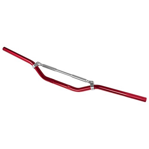 Manubrio Alluminio Moto Scooter Atv Cross Enduro Piega Bassa 22 Mm Rosso