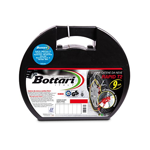 Bottari 18832 "Rapid T2", Catene Neve Auto 9 Mm, Misura 120, Omologate Tuv E Gs Onorm