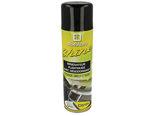Abel Auto Shine Lucida Cruscotto Rinnovatore Plastiche Interne Con Deodorante Limone Fragranza Lunga Durata 8 Giorni 500Ml