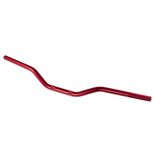 Manubrio Alluminio Moto Atv Scooter Custom Piega Bassa Diametro 22 Mm Rosso