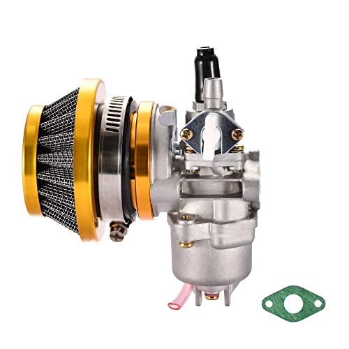 Goofit Carburatore Minimoto Con Filtro Aria 44Mm Del Filtro Carburante Sostituzione Per 2 Tempi 43Cc 47Cc 49Cc Pit Bike Mini Quad Atv Scooter Oro
