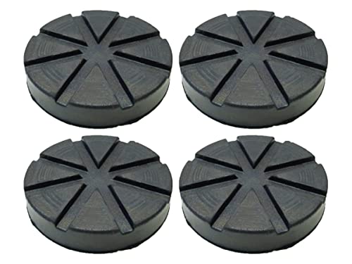 4 Pezzi Tamponi A Cuffia In Gomma Rotondo, Tampone Ponte Sollevatore, Diametro 123Mm Spessore 30Mm, Compatibile Con Ravaglioli Werther Omcn, Made In I