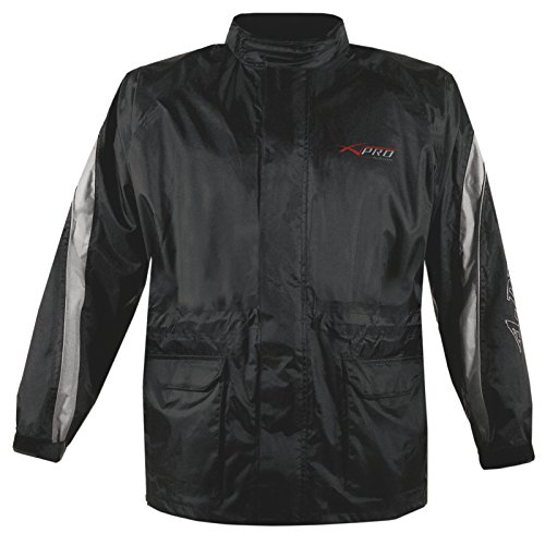 Giacca Tuta Moto Antipioggia Impermeabile Antiacqua Con Cappuccio Argento S