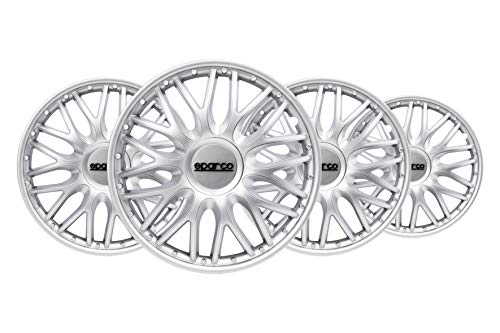 Sparco Spc1496Sv Set Copricerchi 4 Pezzi Roma 14 Pollici Argento