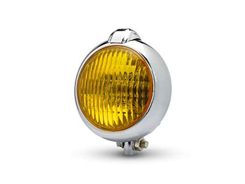 Alchemy Parts Fari Moto Classico Custom Cromo Per Bobber Chopper Scrambler Cafe Per Moto - 12V 35W
