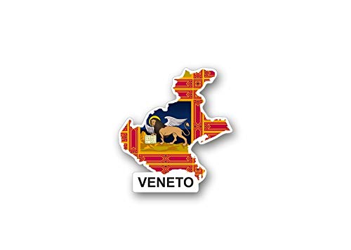 Akachafactory Sticker Adesivi Adesivo Bandiera Italia Regione Veneto