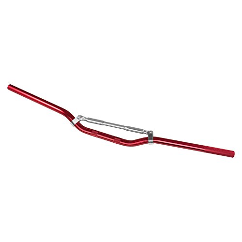 Manubrio Alluminio Moto Scooter Cross Enduro Piega Bassa 22 Mm Diametro Rosso
