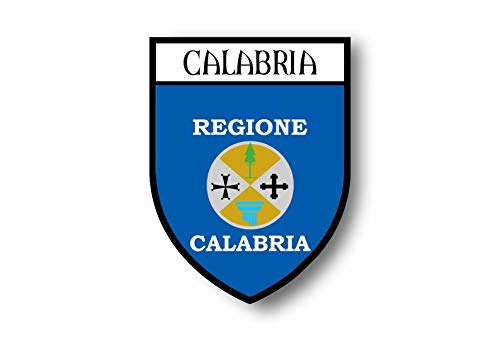 Akachafactory Sticker Adesivi Adesivo Stemma Citta Bandiera Auto Moto Calabria Calabrese
