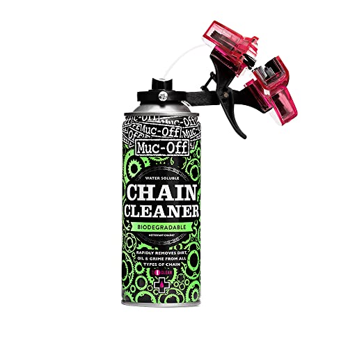 Muc-Off Chain Doc - Strumento Lavacatena Bici Con Spazzole Rotanti Pulisci Catena Per Una Pulizia Rapida - Include 400 Ml Di Spray Pulisci Catena Bici