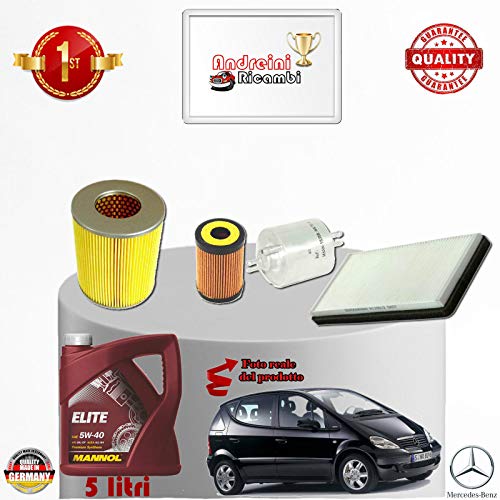Kit Tagliando Filtri + Olio A 140 W168 60Kw 82Cv Dal 2003 -> 2004