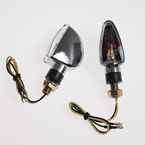 Coppia Indicatori 2,8X8.7Cm Frecce Moto Universali Sport Naked Scooter Cromo