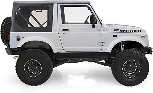Aespares Sostituzione Soft Top Denim Compatibile Con Suzuki Samurai 1987-94 Nero Chiaro Finestre