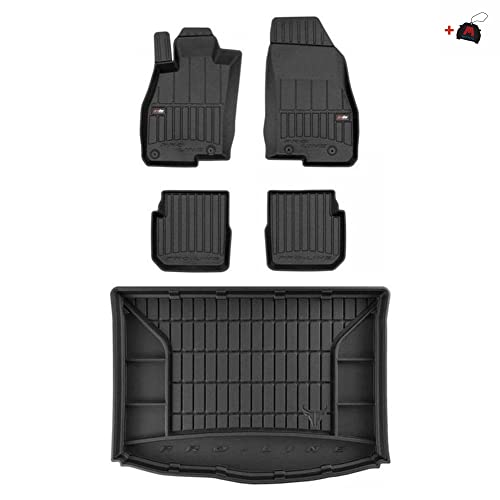 Set Di Tappetini In Gomma E Tappetini Per Il Bagagliaio Per Alfa Romeo Mito 2008-2018 Migliorare Il Comfort Di Viaggio Con Tappetino Antiscivolo Auto
