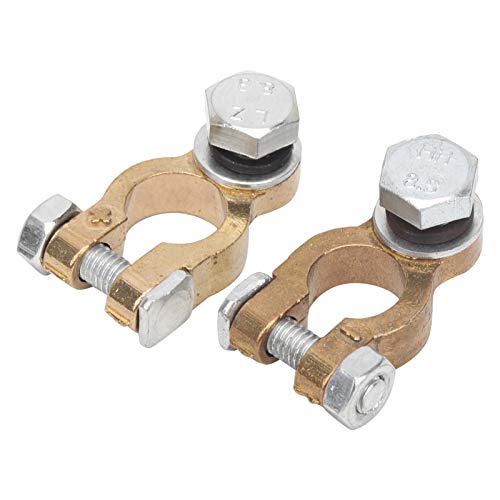 Morsetti Batteria Auto, ‎Fydun 2 Pezzi Morsetto Batteria Sgancio Rapido 300A Grande Corrente Terminali Batteria Ottone Positivo E Negativo Vite Singol