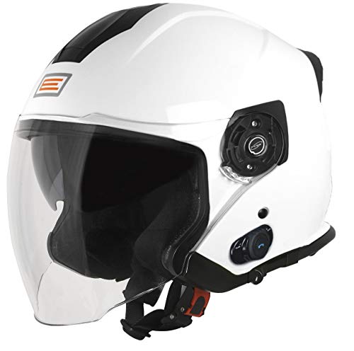 Origine Palio 2.0 Mini S7 Bluetooth Casco Jet (White Metallic,Xs (54))