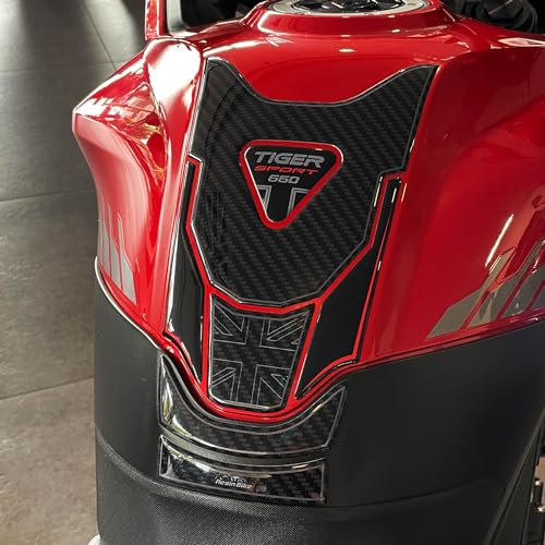 Resin Bike Adesivi Moto Compatibile Con Triumph Tiger Sport 660 2022-2023. Protezioni Paraserbatoio Da Urti E Graffi. Adesivi Resinati Con Effetto 3D