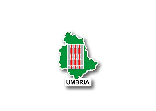 Akachafactory Sticker Adesivi Adesivo Bandiera Italia Regione Umbria