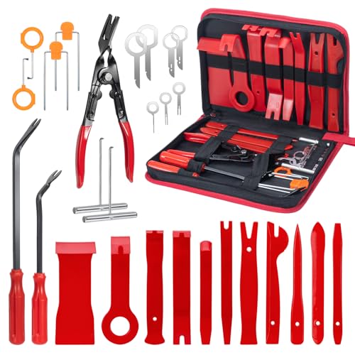 Mumdoyal 28 Stück Attrezzi Officina Meccanica Auto,Pallet In Plastica,Attrezzatura Officina,Zubehör Befestigung Clips Removal Reparatur Werkzeuge
