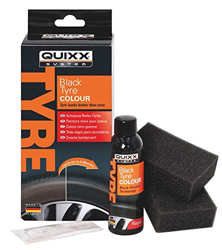 Quixx 10192 Schwarze Reifen-Farbe | Reifenschwarz |Reifenfarbe Schwarz | Reifenglanz | Reifenpflege